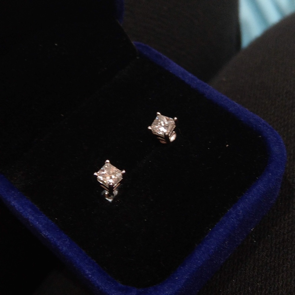 1 CT. T.W. Princess Diamond Earrings